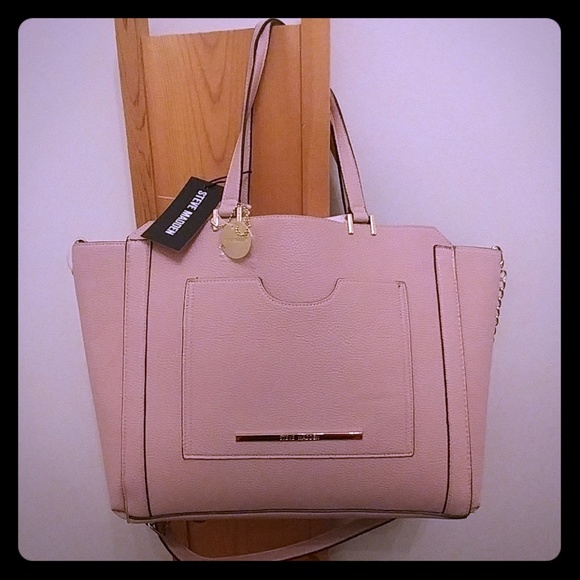 NWT Steve Madden Faux Leather Large Tote Bag - Picture 1 of 5